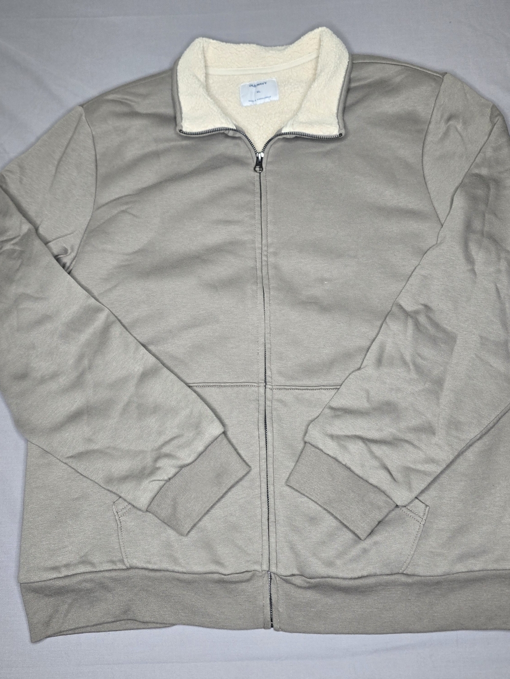 Old Navy Men's Sherpa-Lined Full-Zip Jacket XL – NWT – Tan